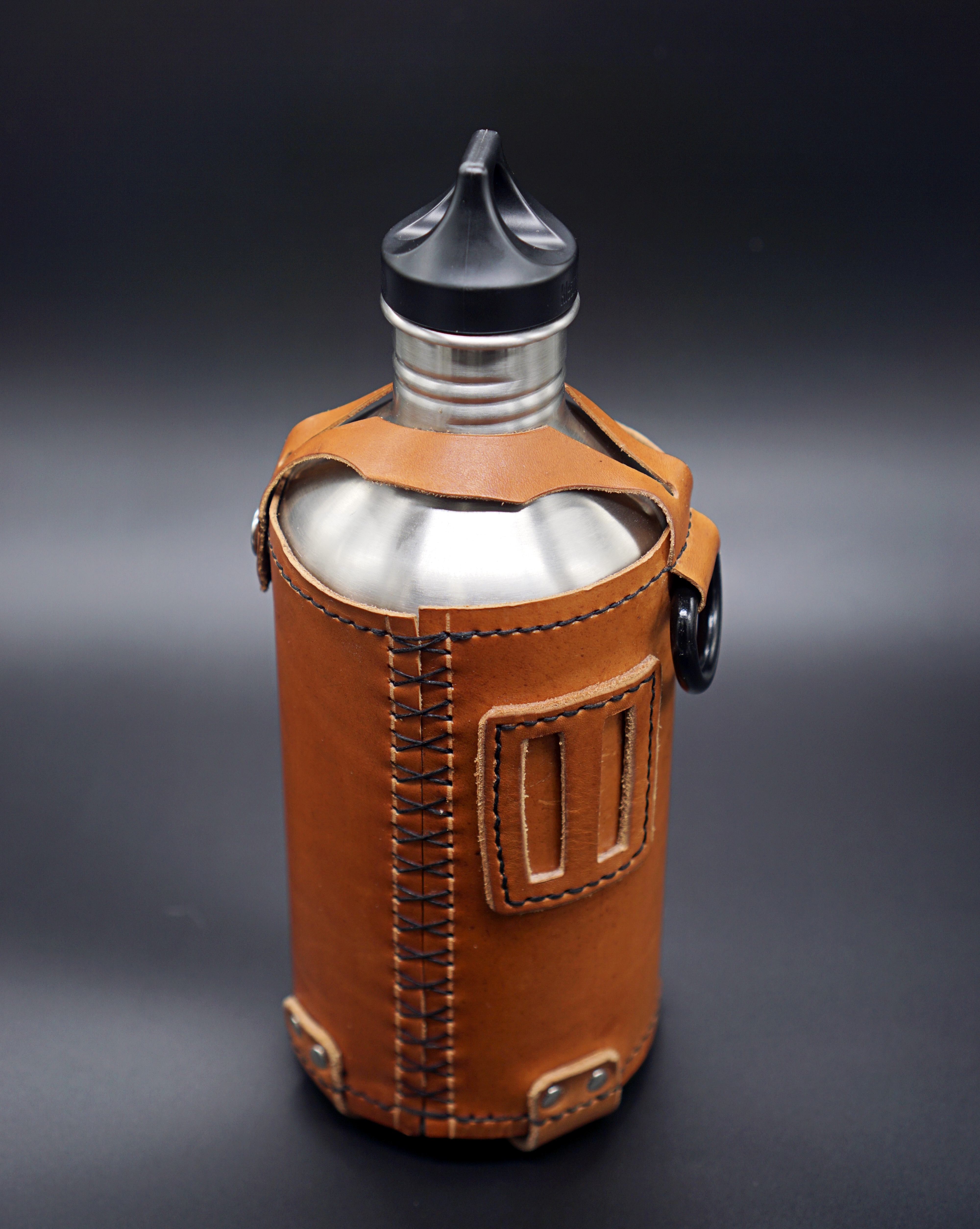 Leather Water Bottle Holster, Water bottle holder